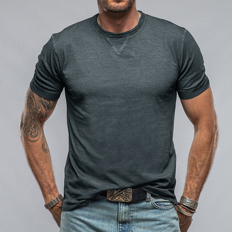 T-shirt men – Fit relaxed – Cotton soft – Neck round – Sleeves short