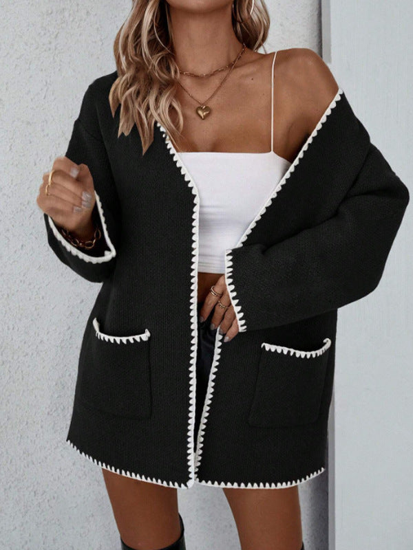 Gilet Femme – Coupe Oversize – Ouvert Devant – Poches Pratiques
