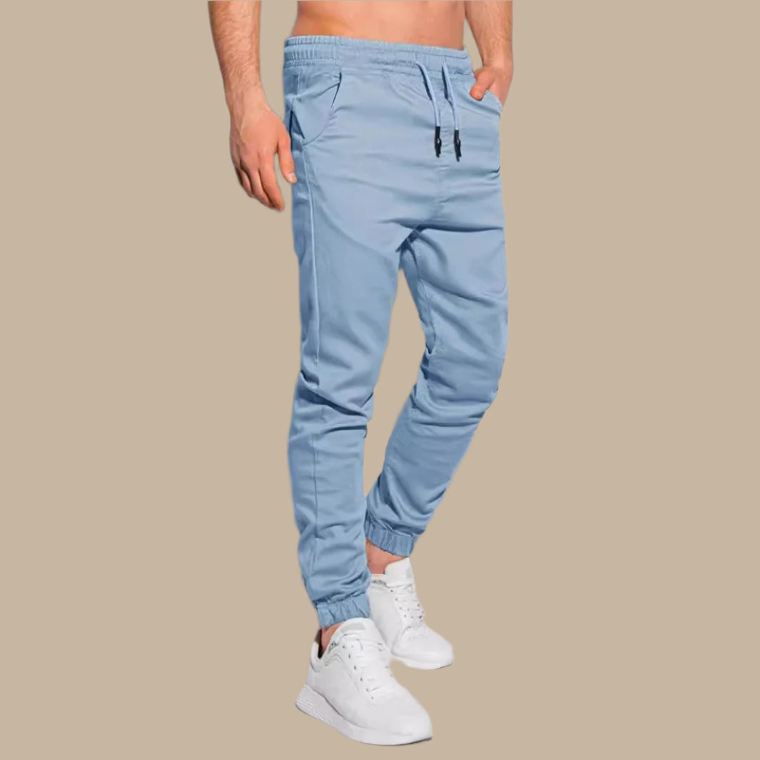 Men's Jogging Pants – Slim Fit – Soft Knit Fabric – Drawstring Waist – Elasticated Hems