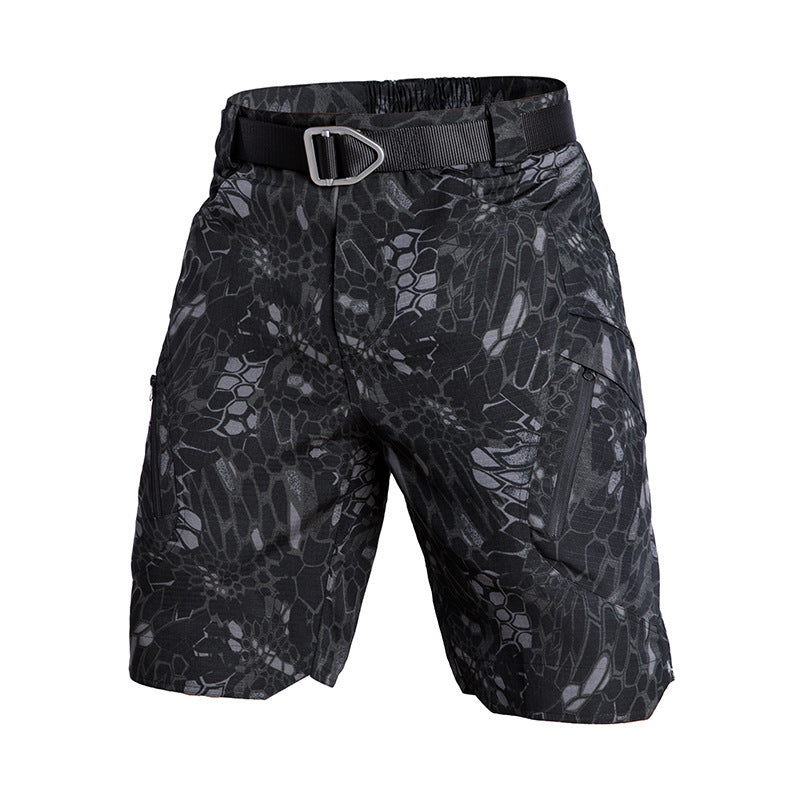 Women's cargo shorts – Relaxed fit – Elastic waist – Zipped pockets – Breathable fabric