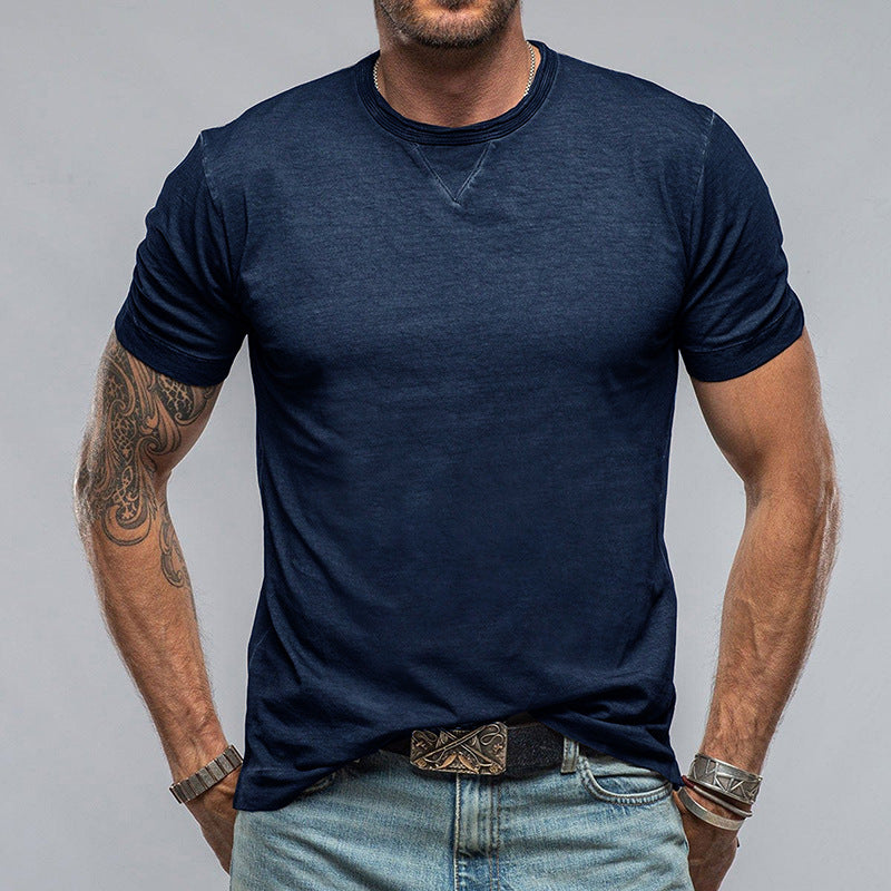 T-shirt men – Fit relaxed – Cotton soft – Neck round – Sleeves short