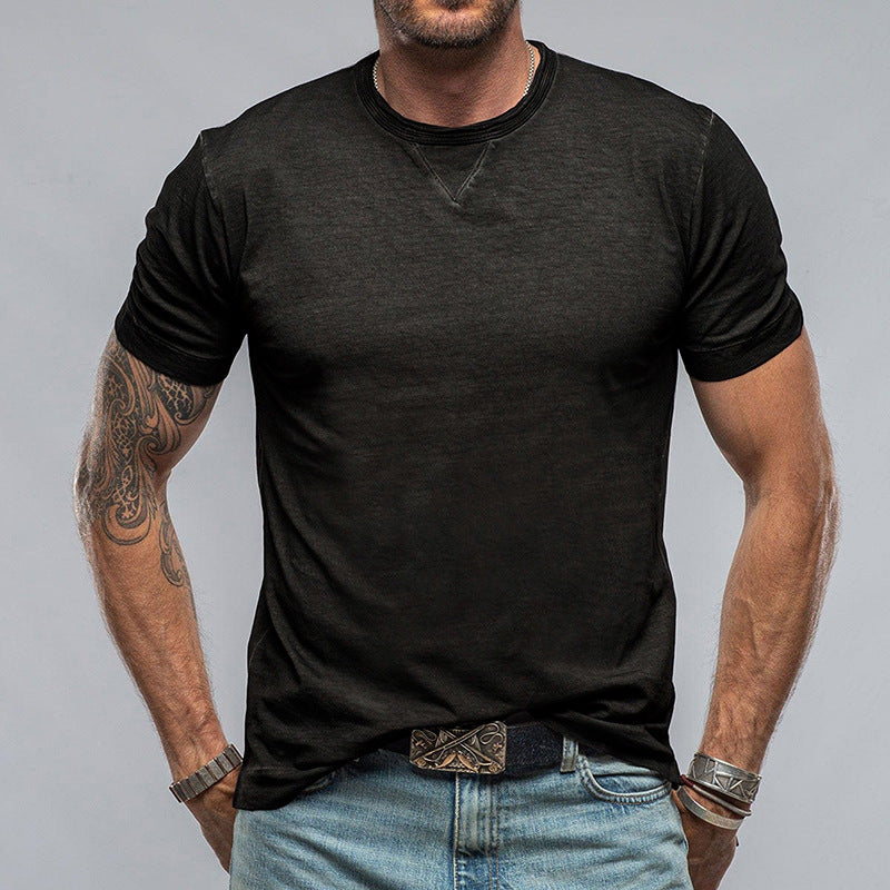 T-shirt men – Fit relaxed – Cotton soft – Neck round – Sleeves short