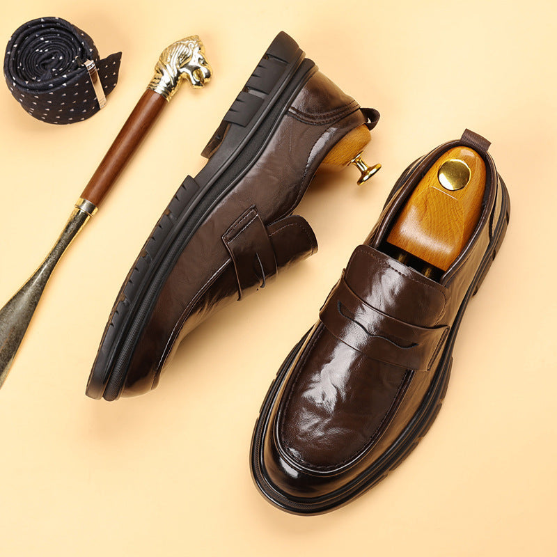 Men's loafers – Classic penny style – Treaded sole – Elegant comfort