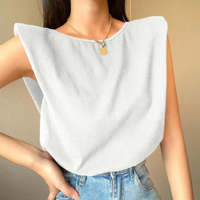 Women's short-sleeve top – Loose fit – Dropped shoulders – Breathable fabric