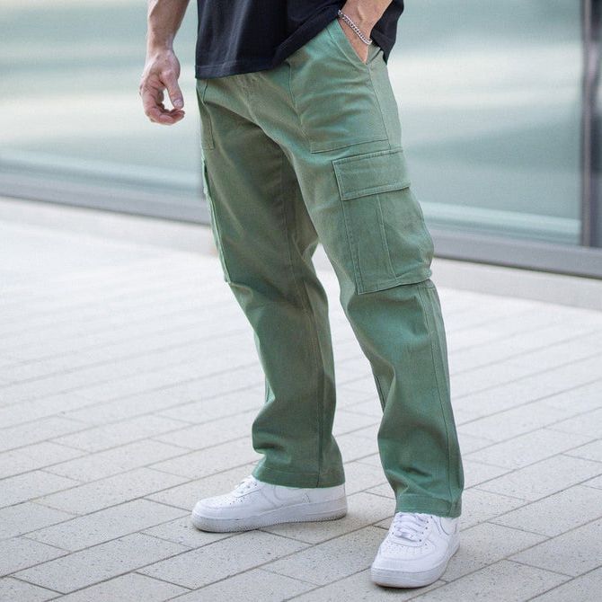 Men's cargo pants – Loose fit – Straight leg – Breathable fabric – Utility pockets