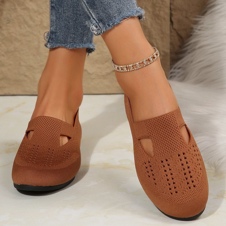 Women's slip-on shoes – round toe – breathable lightweight