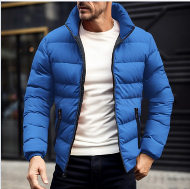 Veste matelassée homme – Coupe régulière – Col montant – Fermeture zippée – Poches sécurisées
