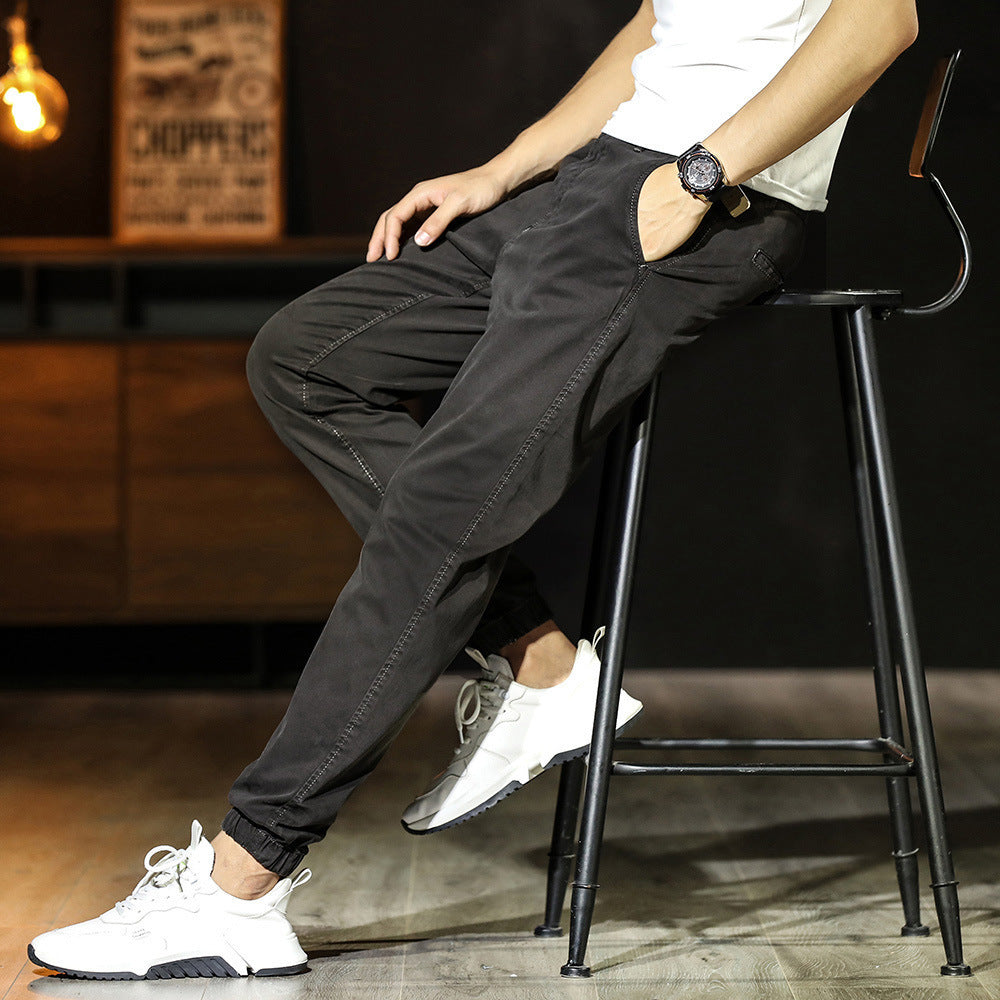 Men's Jogger Pants – Tapered Cut – Elastic Waist – Tapered Ankles – Breathable Fabric