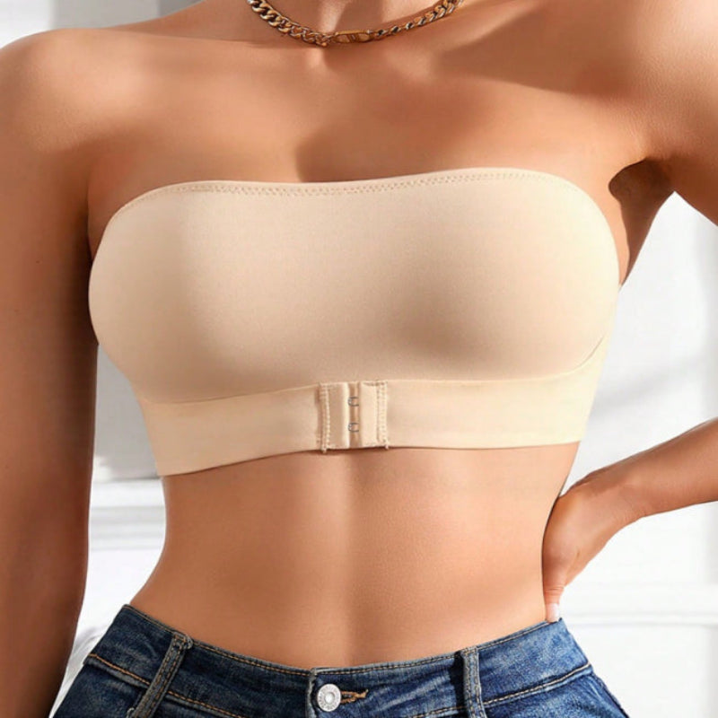 Women's strapless push-up bra – Invisible – Adjustable – Soft comfort