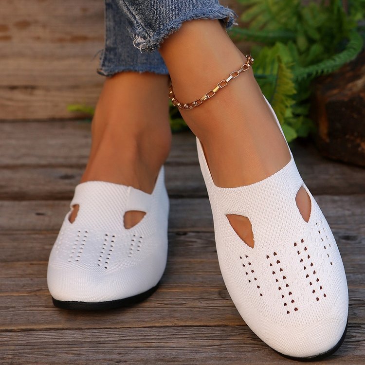 Women's slip-on shoes – round toe – breathable lightweight