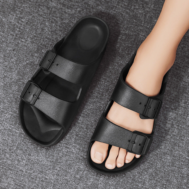Men's sandals – Open toe – Thick sole – Adjustable buckle straps