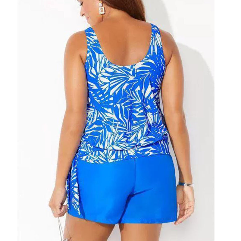 Tankini for women – 2-piece set – Tropical print – Relaxed fit – Breathable fabric