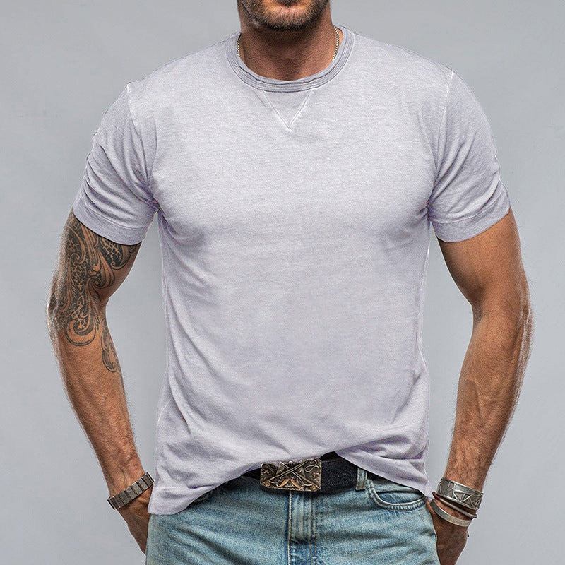 T-shirt men – Fit relaxed – Cotton soft – Neck round – Sleeves short