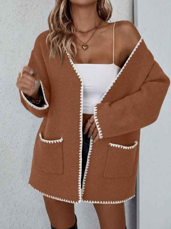Gilet Femme – Coupe Oversize – Ouvert Devant – Poches Pratiques