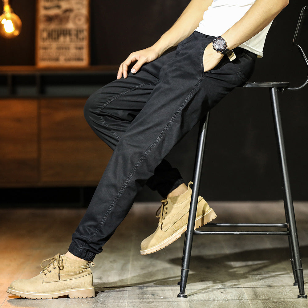 Men's Jogger Pants – Tapered Cut – Elastic Waist – Tapered Ankles – Breathable Fabric