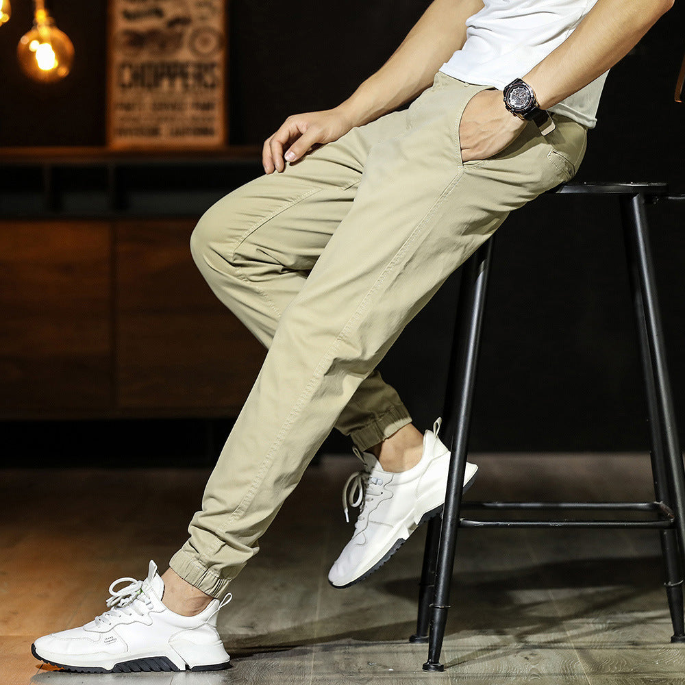 Men's Jogger Pants – Tapered Cut – Elastic Waist – Tapered Ankles – Breathable Fabric