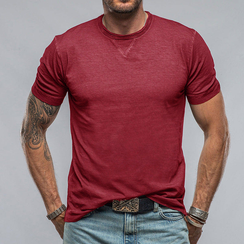T-shirt men – Fit relaxed – Cotton soft – Neck round – Sleeves short