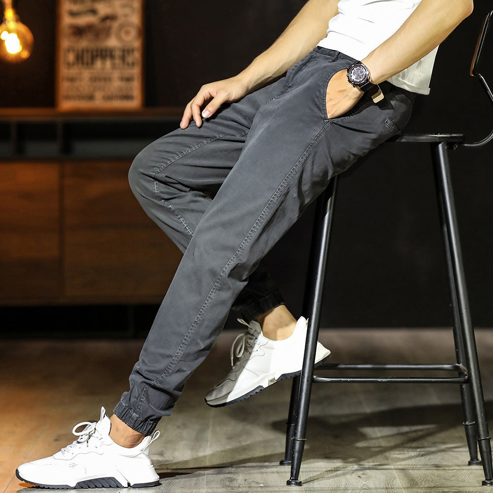Men's Jogger Pants – Tapered Cut – Elastic Waist – Tapered Ankles – Breathable Fabric