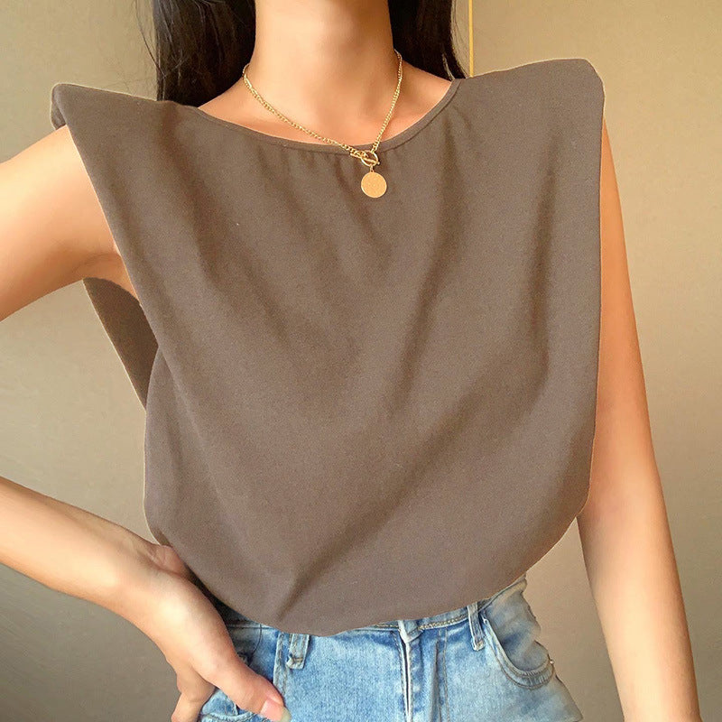 Women's short-sleeve top – Loose fit – Dropped shoulders – Breathable fabric