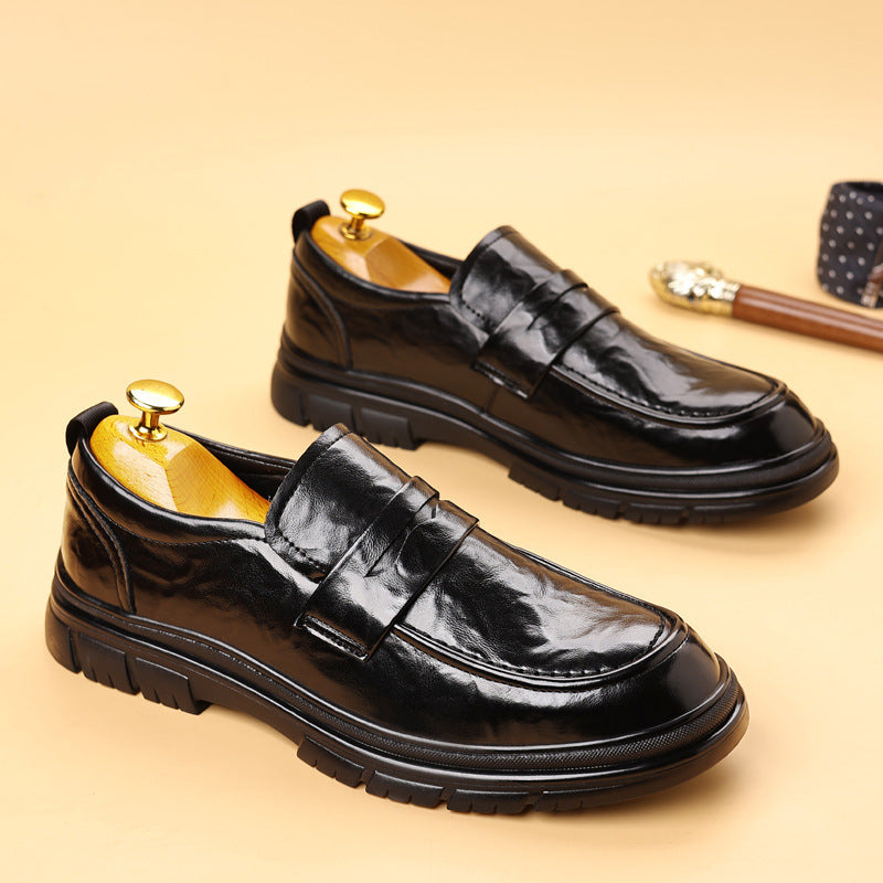 Men's loafers – Classic penny style – Treaded sole – Elegant comfort