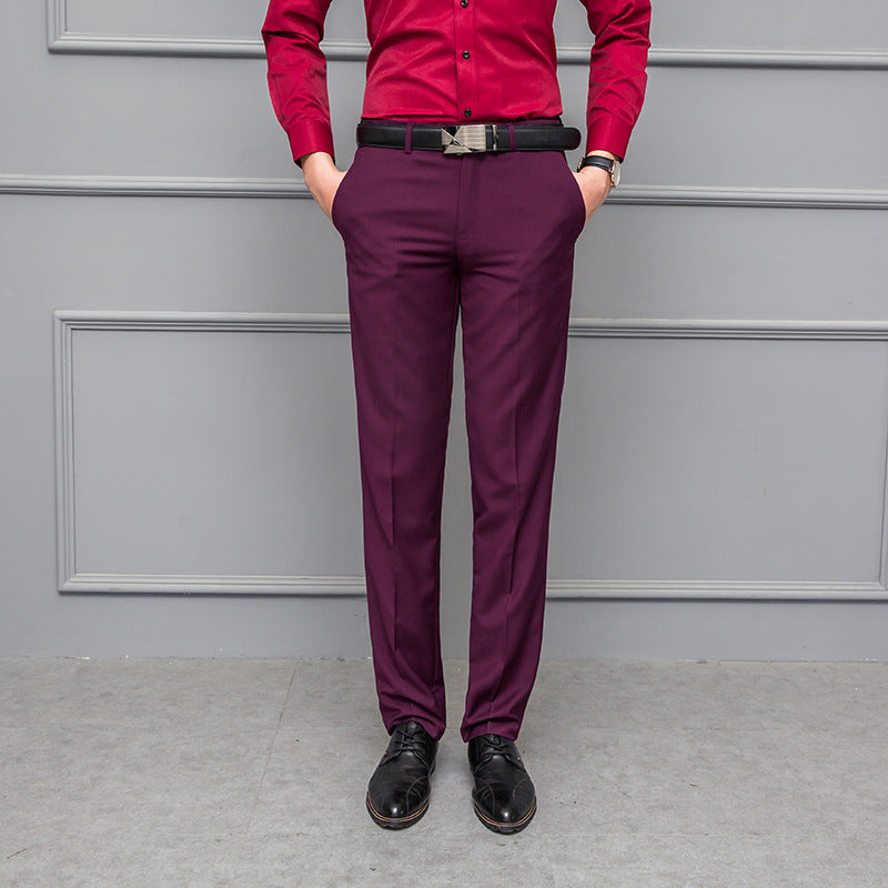 Men's trousers – Slim fit – Stretch fabric – No pleats – Classic length