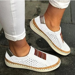 Baskets femme sans lacets – Tissu respirant – Semelle épaisse – Confort décontracté