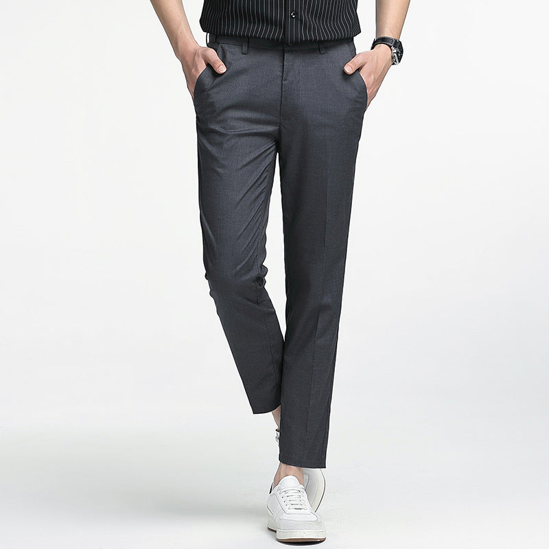 Men's Cropped Pants – Slim Fit – Lightweight Breathable Fabric – Modern Casual Style