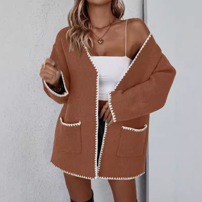 Gilet Femme – Coupe Oversize – Ouvert Devant – Poches Pratiques