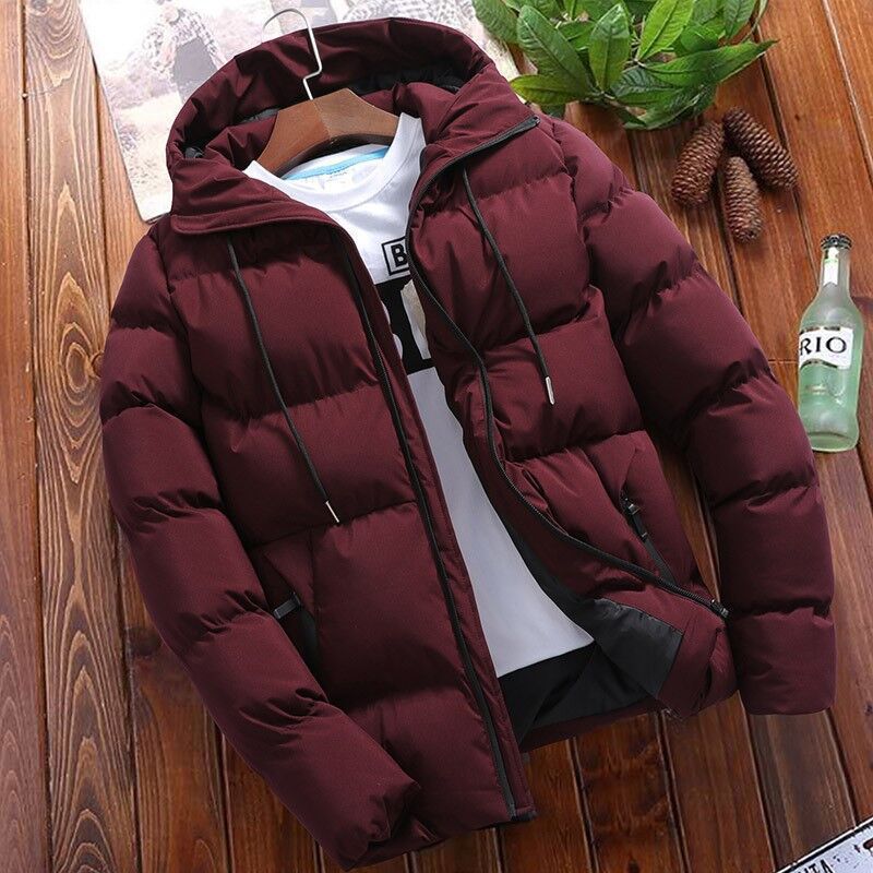 Men's Jacket - Woven Fabric - Relaxed fit - Stand collar with hood
