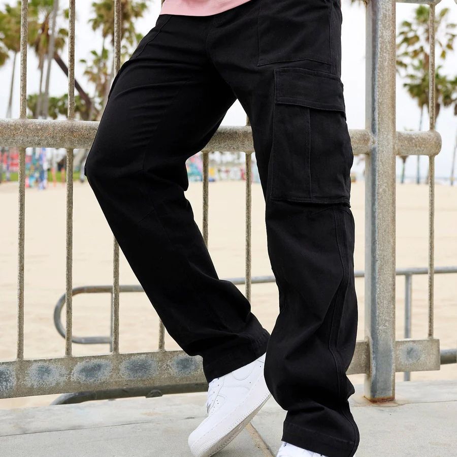 Men's cargo pants – Loose fit – Straight leg – Breathable fabric – Utility pockets