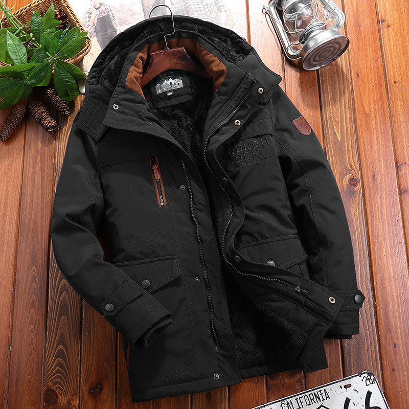 Veste matelassée homme – Coupe ample – Capuche doublée – Multiples poches pratiques
