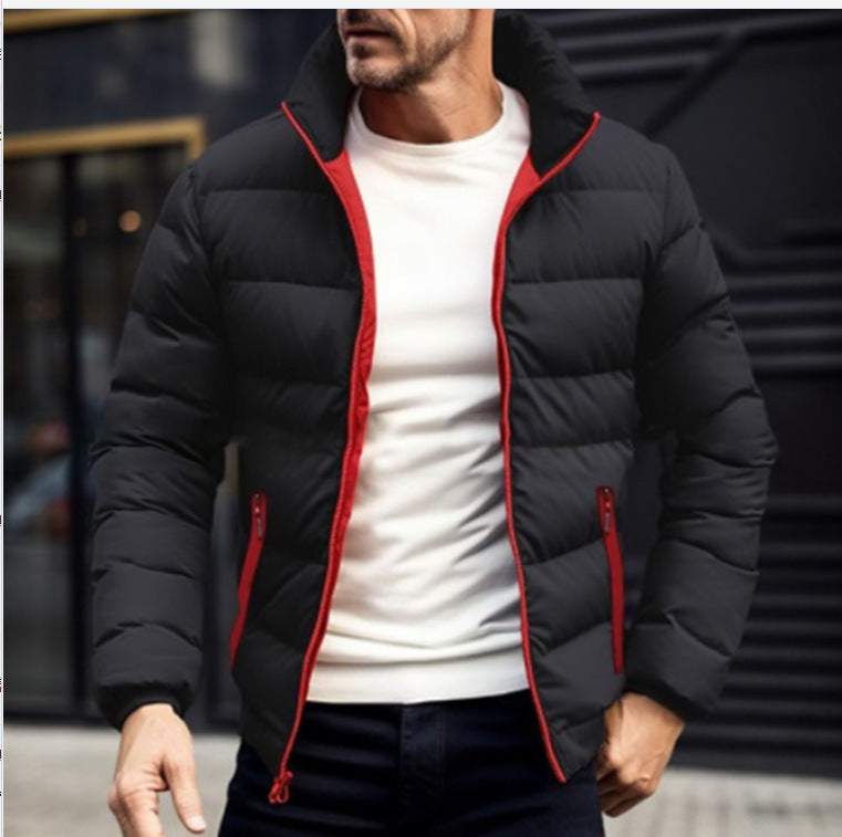 Veste matelassée homme – Coupe régulière – Col montant – Fermeture zippée – Poches sécurisées