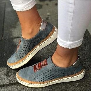 Baskets femme sans lacets – Tissu respirant – Semelle épaisse – Confort décontracté