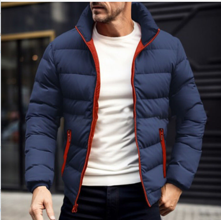 Veste matelassée homme – Coupe régulière – Col montant – Fermeture zippée – Poches sécurisées