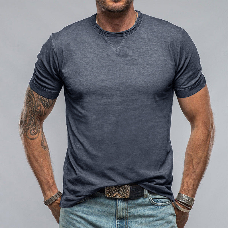 T-shirt men – Fit relaxed – Cotton soft – Neck round – Sleeves short