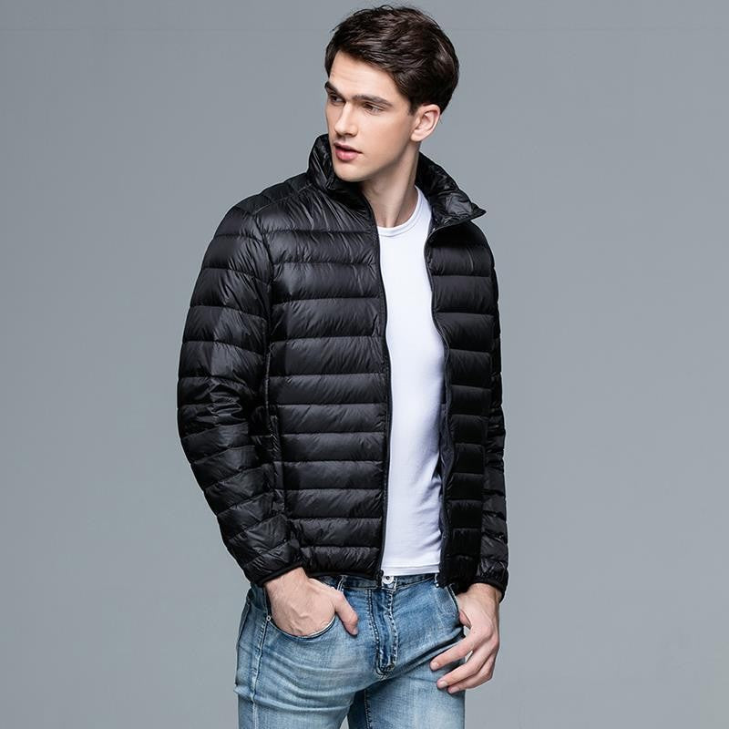 Quilted men's jacket – Slim fit – Lightweight fabric – Breathable – Casual style
