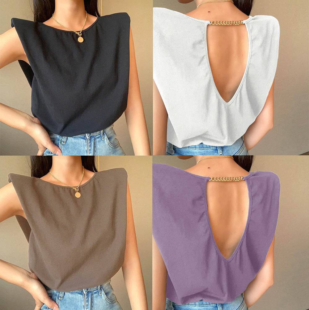 Women's short-sleeve top – Loose fit – Dropped shoulders – Breathable fabric