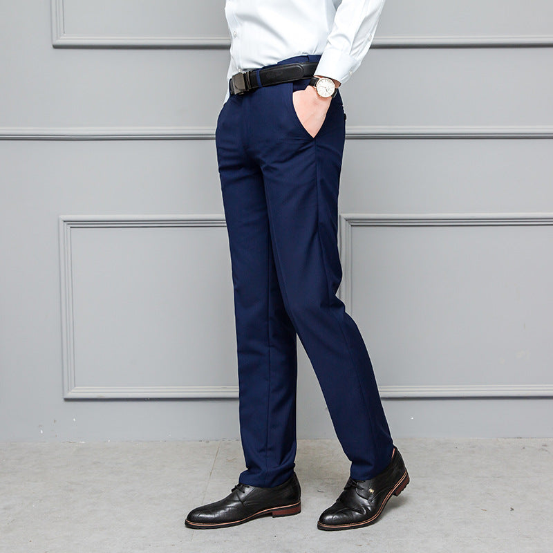 Men's trousers – Slim fit – Stretch fabric – No pleats – Classic length