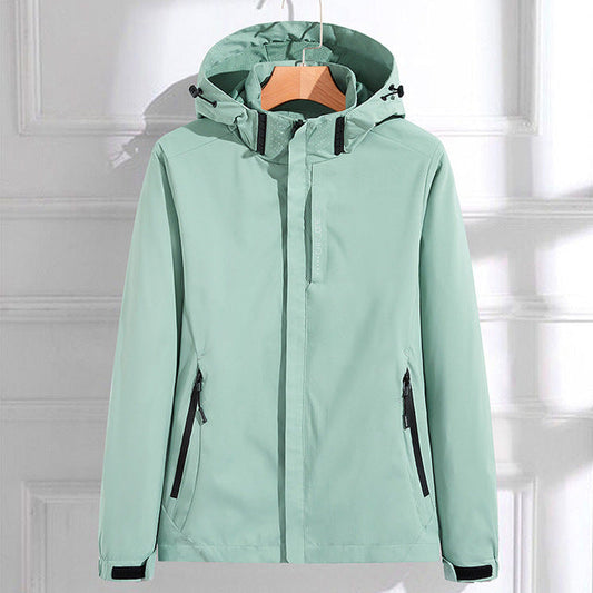 Women's raincoat – Water-repellent – Adjustable hood – Straight mid-length cut