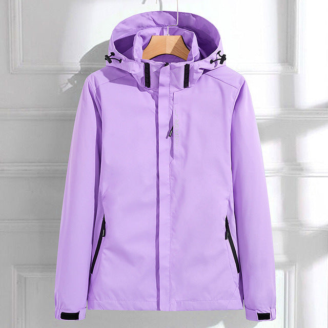 Manteau de pluie femme – Déperlant – Capuche réglable – Coupe droite mi-longue