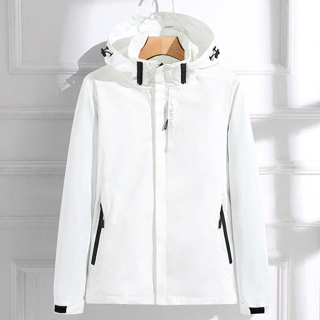 Manteau de pluie femme – Déperlant – Capuche réglable – Coupe droite mi-longue