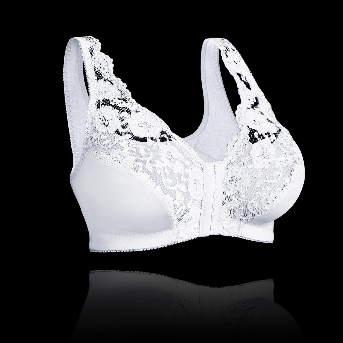 Women's bra without underwire – Soft support – Front closure – Breathable fabric