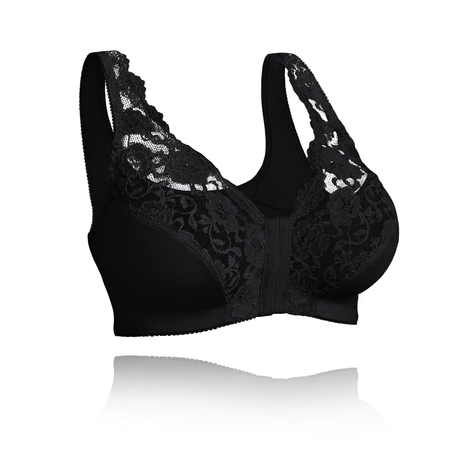 Women's bra without underwire – Soft support – Front closure – Breathable fabric