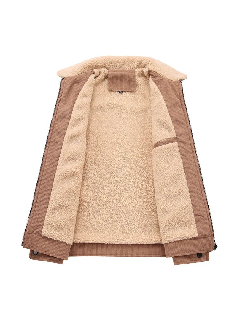 Theo Relaxed Fit Bomber Jacket | Corduroy Zip Front Bomber Jacket