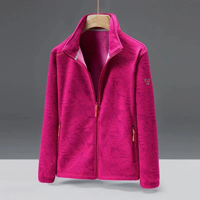 Men's fleece jacket – Regular fit – Stand-up collar – Zipped pockets – Soft fabric