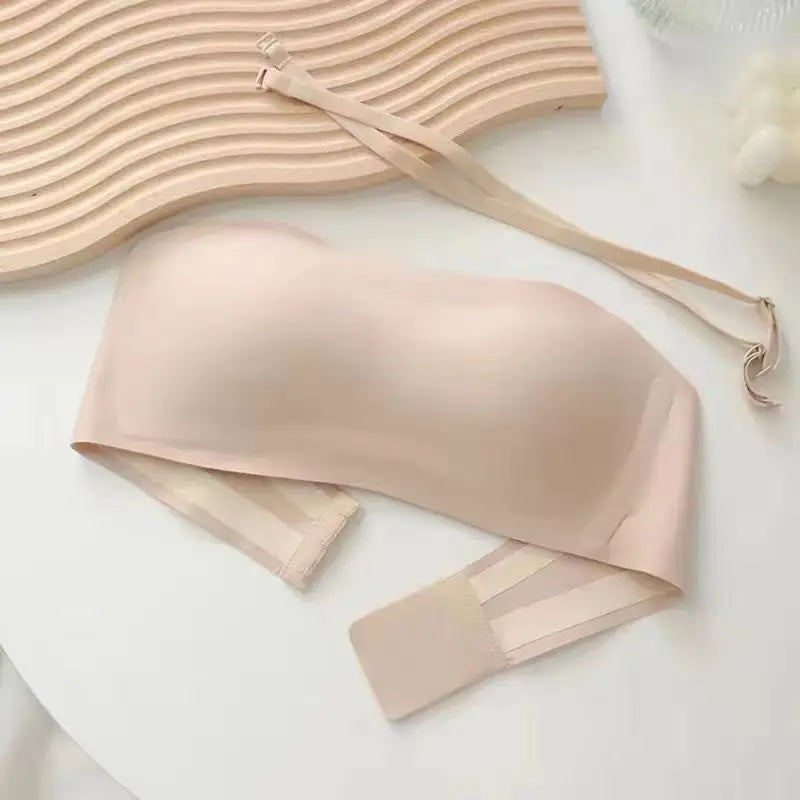 Women's bandeau bra – Wire-free – Invisible support – Stretch fabric