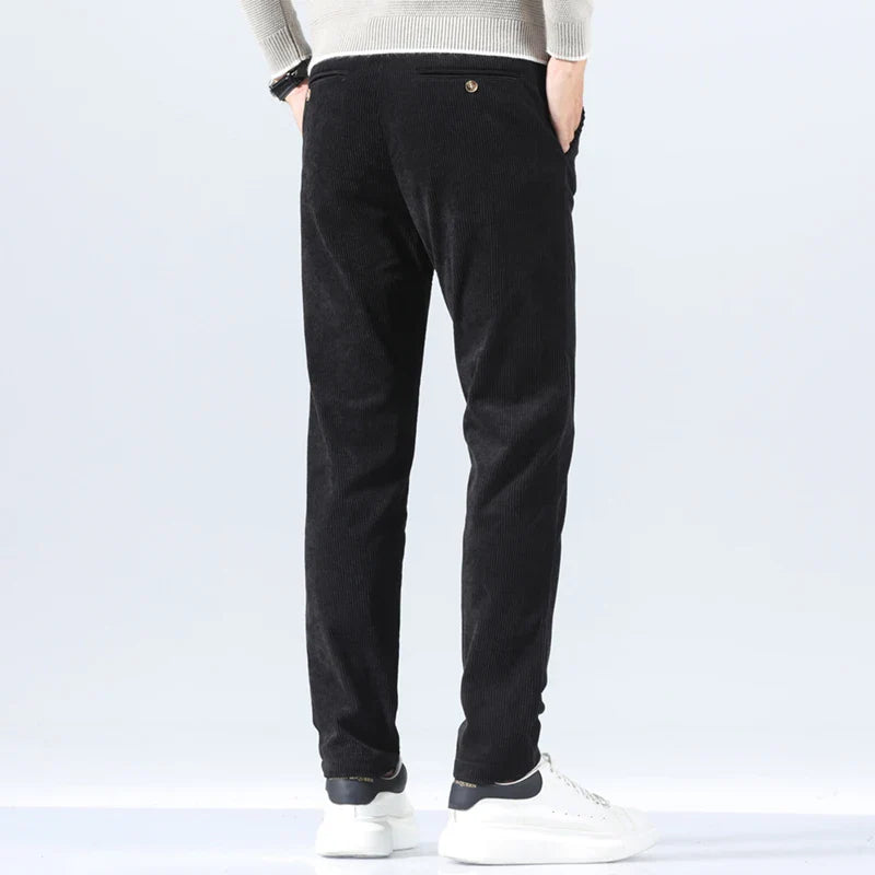 Benjamin Straight Fit Trousers | Pleated Full-Length Trousers