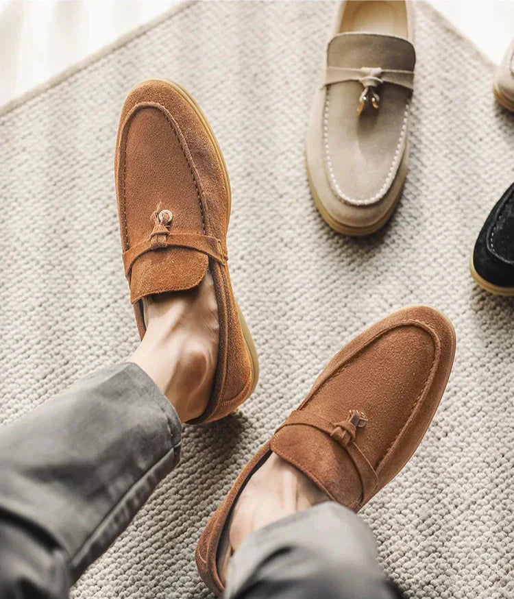 Mocassins homme – Design à enfiler – Semelle en caoutchouc – Style épuré élégant