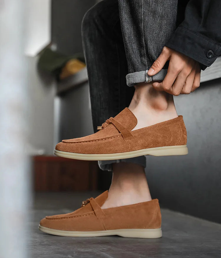 Mocassins homme – Design à enfiler – Semelle en caoutchouc – Style épuré élégant