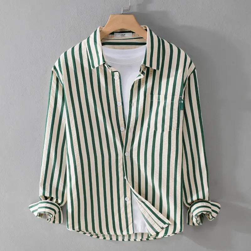 Blouse femme – Coupe décontractée – Rayures verticales – Tissu respirant – Boutonnée